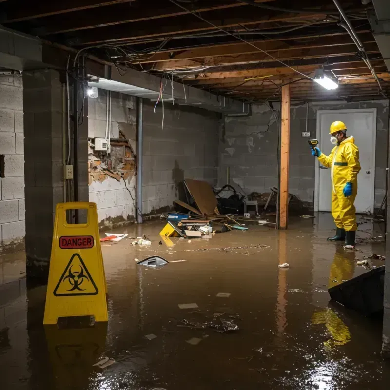 Flooded Basement Electrical Hazard in Warren County, PA Property